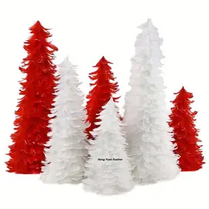 Çevre dostu DIY güzel hediye kaz Coquille tüy noel ağaçları tatil parti dekorasyon için