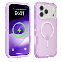 Coque Robuste Transparente Magnétique Antichoc pour Apple iPhone 17 Pro – Protection Renforcée Type Armure