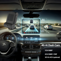 Vente en gros de caméras de bord à double objectif Full HD WIFI 4G DMS ADAS ADAS DVR pour voitures avec GPS Black Box pour camions et autobus scolaires