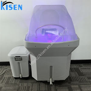 Tanque de agua portátil de 60L y tanque sucio de 18L Muebles de spa Lavado de cabello móvil Champú Lavabo Silla Tazón con terapia de cabeza y vaporizador - Product Image 4