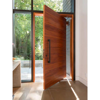 Portes d'entrée en bois massif sur mesure, portes extérieures en bois modernes pour les applications de villas et de maisons