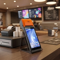 Android 13 USB Bluetooth 5 Pulgadas POS Tarjeta SIM NFC GMS 4G Equipo de Supermercado Sistemas POS Máquina de Pago POS para Restaurantes