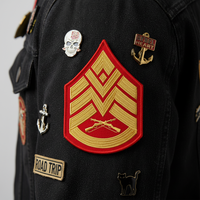 Écussons en tissu brodés sur mesure, broderie chevron, accessoires pour uniformes, badges avec logo personnalisé, meilleur service OEM