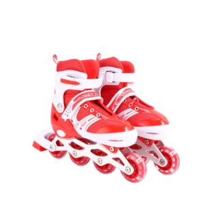 <span class=keywords><strong>Pattini</strong></span> in Linea per Bambini con Ruote in PVC e Design Lampeggiante, Set di <span class=keywords><strong>Pattini</strong></span> Resistenti per Esterni con Cuscinetti 608z - Product Image 3