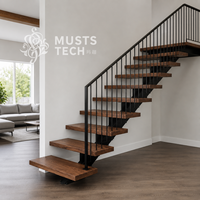 Escalier mono-à-capillaire minimaliste d'intérieur haut de gamme, qualité usine garantie