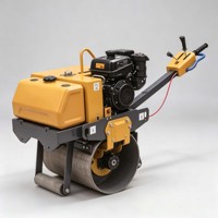 Rouleau compresseur vibrant à tambour unique autopropulsé entièrement hydraulique SR708 500 kg, largeur 720 mm, 20 kN, moteur essence Honda GX390