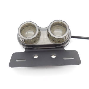 Luz de Freno Combinada para Motocicleta, Luz Trasera LED Retro de Doble Ojo para Moto, Luz Redonda Doble para Motocicleta de Calle - Product Image 3