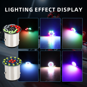 נורת בלם לאופנוע <span class=keywords><strong>LED</strong></span> חדשה 12V 1157 נורת איתות שלושה צבעים בהירות גבוהה 30SMD 24SMD התאמה אוניברסלית לרכב - Product Image 4