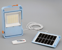 Offre Spéciale Usb Rechargeable Bleu Led Lampe Solaire Alimenté Portable Projecteur Camping En Plein Air Éclairage D'inondation Lumière De Secours