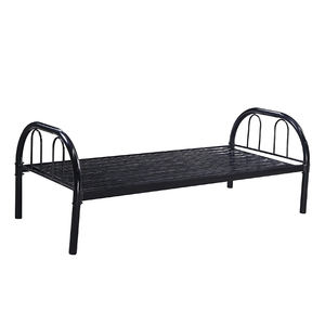 Современный каркас кровати из серебристой стали для односпальной кровати, Китай, оптовая продажа для спальни, школы, больницы, дизайн сетки от Америки, Канада, отель - Product Image 5