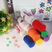 Meilleure vente 6ct 59ml Kit de peinture lavable non toxique Wing Art Dot Painting Window Box pour les jeunes enfants Fournitures d'art