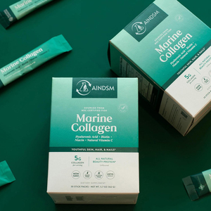 Poudre de collagène hydrolysé marin OEM pour blanchir la peau, sachet de poudre de collagène avec vitamine C, poudre d'élasticité des articulations - Product Image 3
