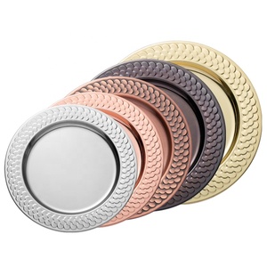 La migliore vendita Home Decor piatto moderno piatto in oro rosa nastro in acciaio inox festa casa Hotel ristorante autunno - Product Image 1