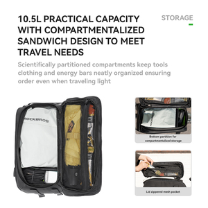 Sacoche de porte-bagages arrière étanche ROCKBROS - Sac de vélo pour VTT/vélo de route avec <span class=keywords><strong>housse</strong></span> de pluie pour les voyages en vélo en extérieur - Product Image 4