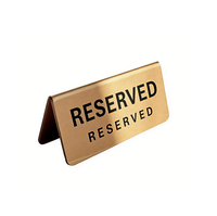 Letrero de Reserva para Mesa de Acero Inoxidable al por Mayor, Placa de Número de Mesa Rústica Elegante para Reuniones de Negocios, Suministro de Fábrica