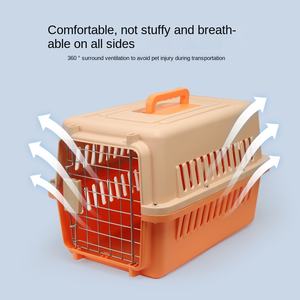 Boîte de transport pour animaux de compagnie en plastique pour chat et chien, capacité de 48 L, moyenne, rigide, portable pour petits/moyens/grands chiens - Product Image 3