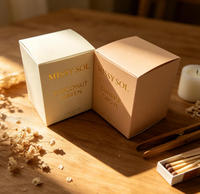 Maßgefertigte Kerzenverpackungsbox Premium Faltbare Papierbox mit Goldfolien-Logo Matt-Finish Karton in Individueller Größe für Glaskerzen