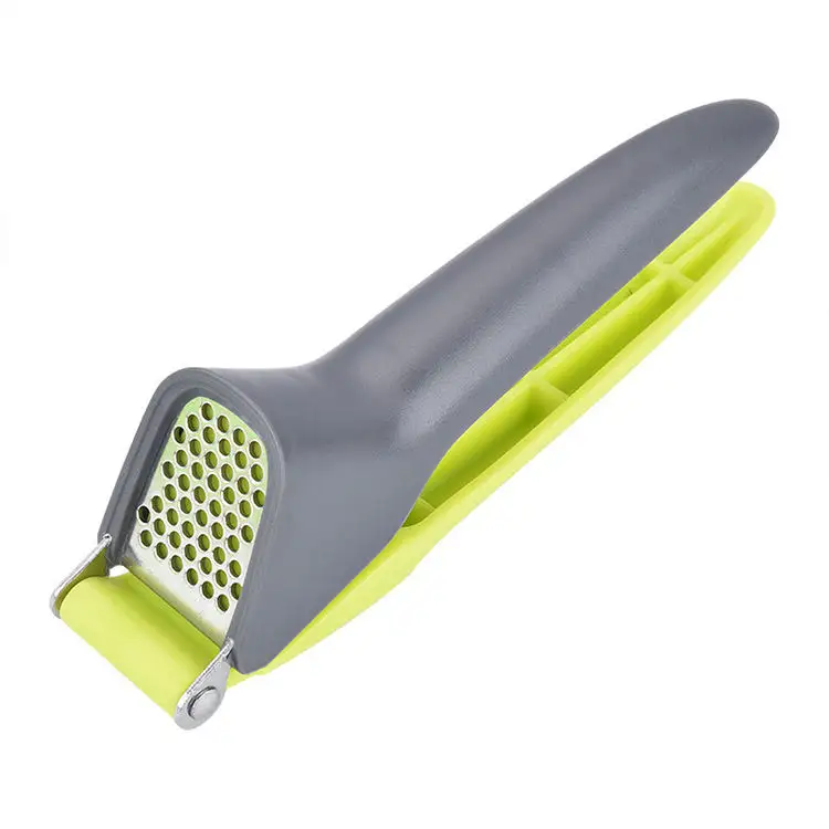 Professional easy to use kitchen gadget tool stainless steel garlic press with plastic handle