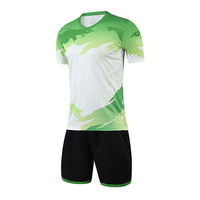 Jersey Latihan Sepak Bola Berkualitas Tinggi Bahan Poliester Cepat Kering Setelan Sepak Bola Lari Jogging Set Jersey Sepak Bola Desain Kustom