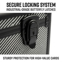 Boîtier de protection en aluminium pour cartes gradées avec fenêtre en acrylique transparente pour les slabs PSA, BGS, SGC, vitrine antichoc avec mousse EVA et serrures