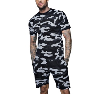 ชุด Jogger แบบสองชิ้น,ชุดผ้าฝ้ายลายพรางสำหรับผู้ชายสำหรับฤดูร้อน - Product Image 2