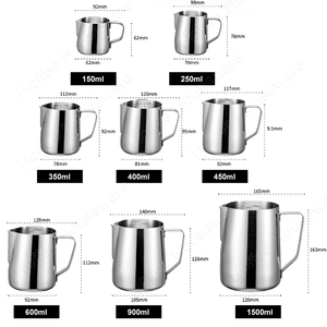 Tùy Chỉnh Quy Mô Dòng Thép Không Gỉ 304 Barista <span class=keywords><strong>S</strong></span>ữa Bình Pha Cà Phê Nghệ Thuật Frother Đo Mark Cup Cà Phê <span class=keywords><strong>S</strong></span>ữa Bọt Bình - Product Image 2