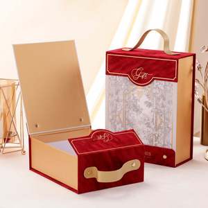 Caja de Regalo de Terciopelo Avanzado Castle para Bodas, San Valentín, Navidad, en Color Gris, con Forro de Franela y Otros Usos - Product Image 6