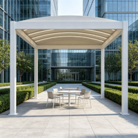 Pergola en aluminium avec toit en tissu, auvent imperméable, abri d'ombrage sur mesure, autoportante pour patio, jardin, cour arrière, terrasse, pergola, vente en gros