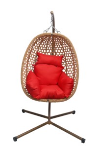 Silla Columpio Plegable para Jardín, Balcón o Patio, Diseño Moderno, Portátil, Tipo Hamaca, Silla Columpio Colgante en Forma de Huevo - Product Image 3