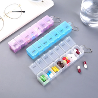 Vente en gros de boîtes à pilules pour 7 jours, organisateur de pilules en plastique, boîte à pilules, distributeur de pilules, boîte de rangement pour médicaments