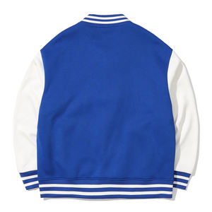 2025 personnalisable 100% coton femmes Baseball veste université uniforme manteau couleur bloc décontracté hiver doublé Style en gros OEM - Product Image 2