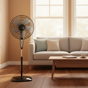 Electrodomésticos, Ventilador de Pie Portátil de 3 Velocidades, Oscilante, de Alta Velocidad, Viento Fuerte, Bajo Ruido, Eficiencia Energética Clase A+ - Product Image 3