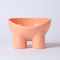Gamelle pour animaux de compagnie en plastique couleur macaron, forme jambe d'éléphant, étanche IPX5, moderne, 500 ml, avec protection automatique du cou pour chat