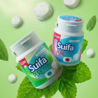 Chewing-gum liquide fourré saveur pastèque menthe fruits tropicaux, injection de confiture, chewing-gum à bulles Halal pour enfants