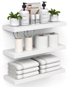 Étagères flottantes en bois pour montage mural, pour <span class=keywords><strong>salle</strong></span> <span class=keywords><strong>de</strong></span> <span class=keywords><strong>bain</strong></span>, chambre, cuisine et livres, étagère décorative suspendue OEM - Product Image 1
