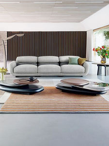 Sofá de tela de lujo ligero italiano, diseñador moderno minimalista, villa, sala de estar, sofá recto plegable con respaldo alto - Product Image 6