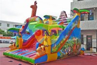 Équipement de terrain de jeu pour enfants Balorama de haute qualité Toboggan gonflable Couleur facultative personnalisée 6m X 4m X 5m Garantie de 2 ans