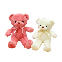 Gros mignon coloré ruban ours doux en peluche poupée cadeau de fête d'anniversaire 10 couleurs ours en peluche jouets en peluche 2026 peluche logo personnalisé