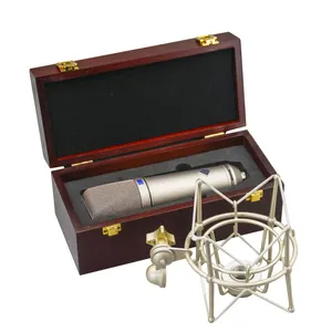 Micrófono de condensador de diafragma grande profesional, estudio de grabación de gama alta para transmisión en vivo y Karaoke