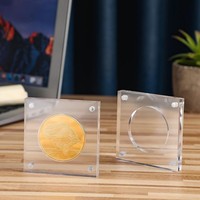 Support de Présentation en Acrylique Transparent pour Pièces de Collection – Cadre de Rangement pour Médaillons Militaires et Antiques