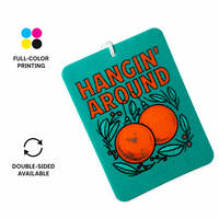 Désodorisant de voiture rectangulaire personnalisé en papier, carte parfumée suspendue avec logo, impression couleur recto-verso