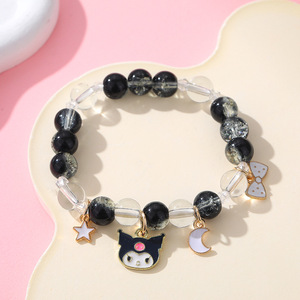 Braccialetto Artigianale con Perline di Cristallo, Charm a Forma di Cane Yugui e Unicorno, Braccialetti dell'Amicizia per Ragazze e Coppie - Product Image 5