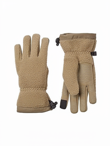 Full Finger Thermal Insulated Gloves Outdoor Winter Unisex <b>Hook</b> And Loop Closure Tan Polyester - Product Image 3