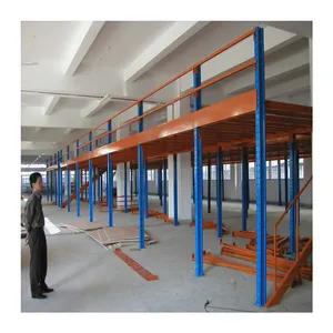 Industrial Prefabricated Heavy Duty Metal Warehouse Storage Racking Mezzanine Shelving System Installing A Mezzanine Floor