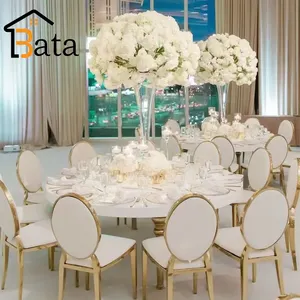 Casamento cadeira aço atacado empilhável evento mobiliário aço inoxidável cadeira com almofadas