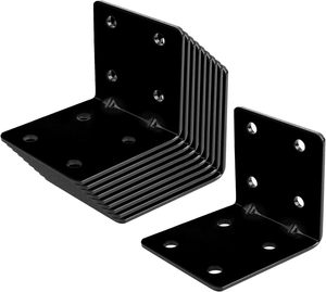 4x4 màu đen thép không gỉ Kệ khung, doanh góc bên phải khung, L hình dạng nhiệm vụ nặng nề kim loại góc Brace Kệ ủng hộ - Product Image 2