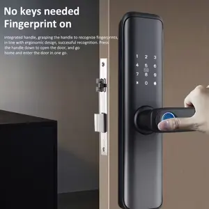 LEZN S1 TTLOCK TUYAIndoor parmak izi şifre gelişmiş degrade akıllı kapı kilidi çeşitli kapı için