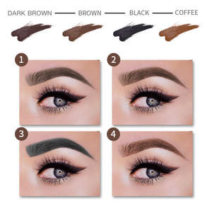 Crema <span class=keywords><strong>de</strong></span> Tinte para Cejas Resistente al Agua, Gel para Cejas <span class=keywords><strong>de</strong></span> Larga Duración a Prueba <span class=keywords><strong>de</strong></span> Manchas con Cepillo <span class=keywords><strong>de</strong></span> Doble Punta, 4 Colores, Tinte Natural 3D para Cejas - Product Image 3