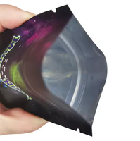 Sac à fermeture éclair personnalisé noir mat avec impression numérique fenêtre givrée pochette en mylar en plastique PET flexible transparent emballage du logo de la vie quotidienne