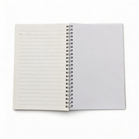 Carnet A5 à spirale double, impression quadricolore, couverture en carton blanc, personnalisable, pages souples, écriture fluide, cadeau